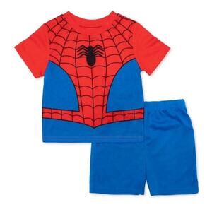 Nwt Marvel Spiderman Toddler Boys Shorts Pajamas Set Size 2t